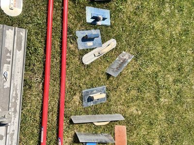 Marshalltown Concrete Finishing Tool Set Bull Floats Extension Handles Trowels