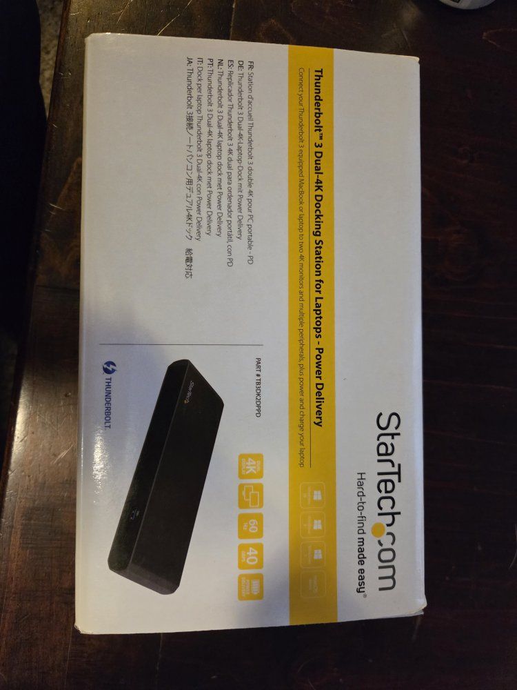 StarTech.com Thunderbolt 3 Dual-4K Docking Station for Laptops - Power Delivery (TB3DK2DPPD)
