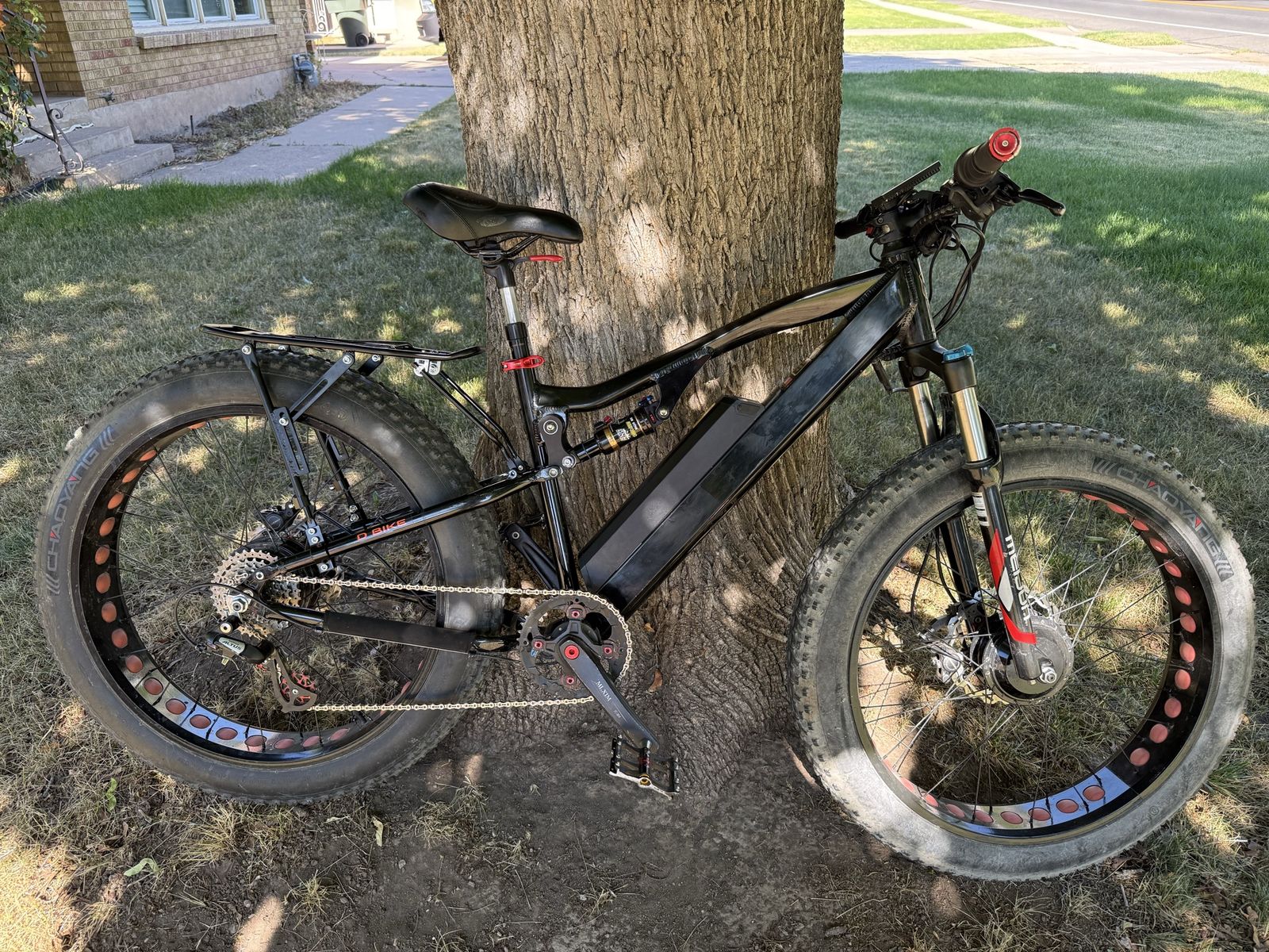 Lord Bikes All Wheel Drive Full Suspension Electric Fat Tire Bike (best snow bike in the world?)