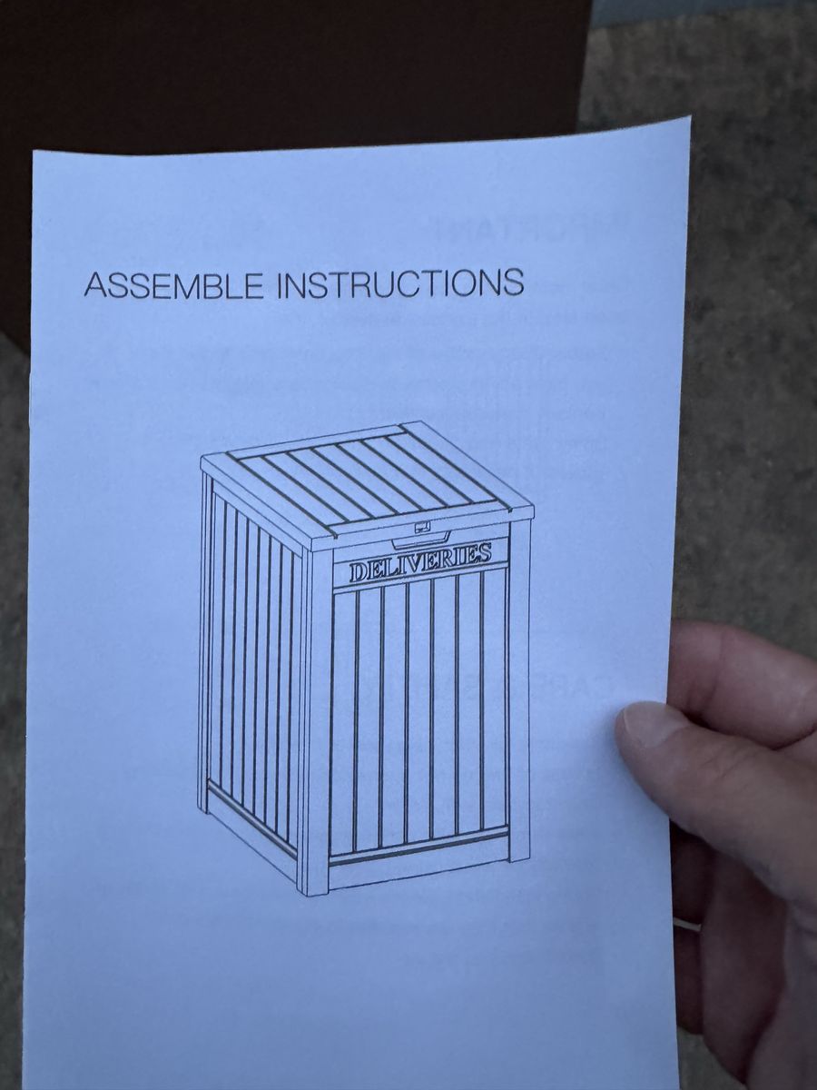 Outdoor Parcel Delivery Box - Secure Package Drop Off, Weatherproof Design, Easy Assembly