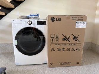 LG Front Load Washer & Dryer - White (Brand New - Never Used)