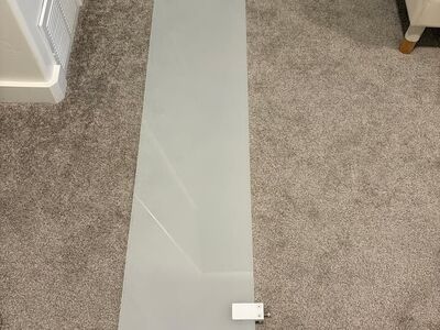 Clamp-on Frosted Glass Desk Divider / Privacy Panel