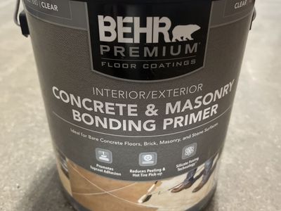 BEHR Premium Interior/Exterior Concrete & Masonry Bonding Primer - Clear, 1 Gallon