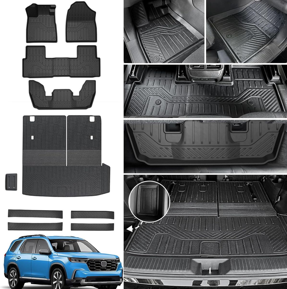 2023-2026 Honda Pilot TPE Floor Mats & Cargo Mat