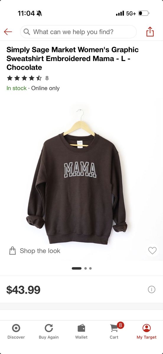 Large women’s MAMA sweatshirt