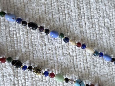 Multi-Color Beaded Necklace - Unique Assorted Glass Beads
