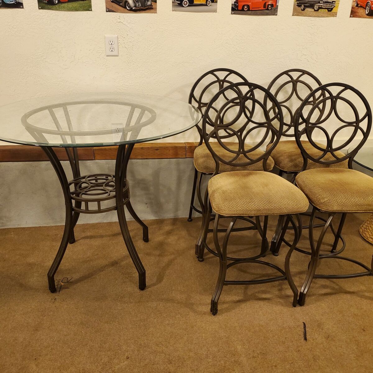 Glass table and 4 chairs