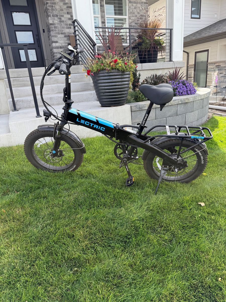 Lectric XP Electric Folding Bike eBike - Blue/Black, Used Excellent Condition