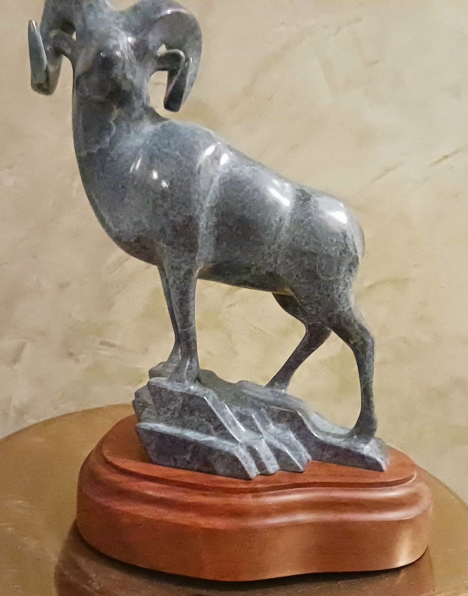 Robert Duerloo Bighorn  "Alone"  Sculpture