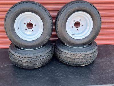New Set of 4 Pontoon Boat Trailer Tires with Rims