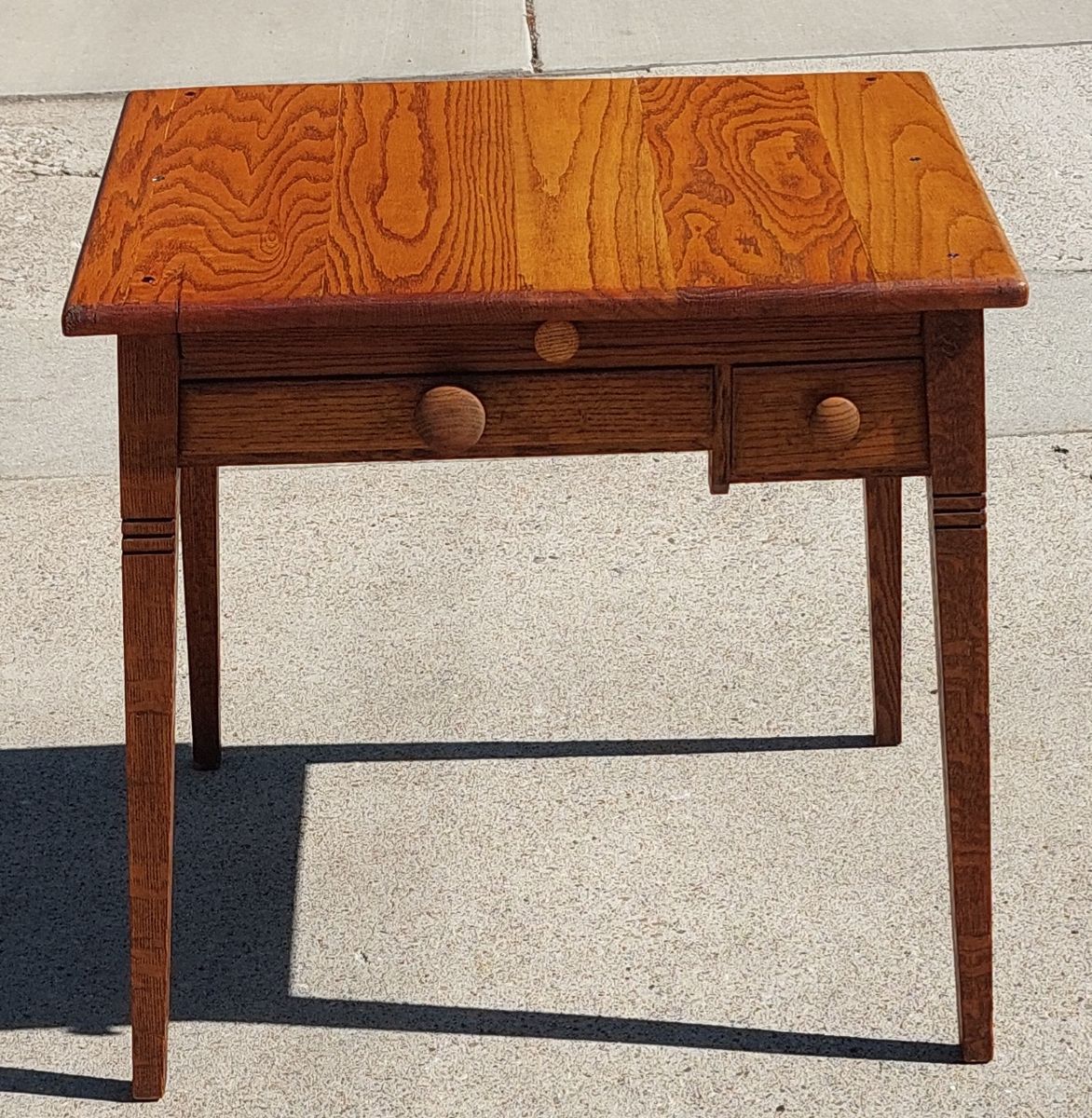 Antique Oak Early American Mission Desk