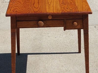 Antique Oak Early American Mission Desk