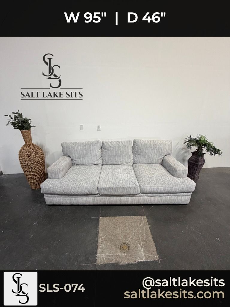 Gray Down Feather Sofa Couch