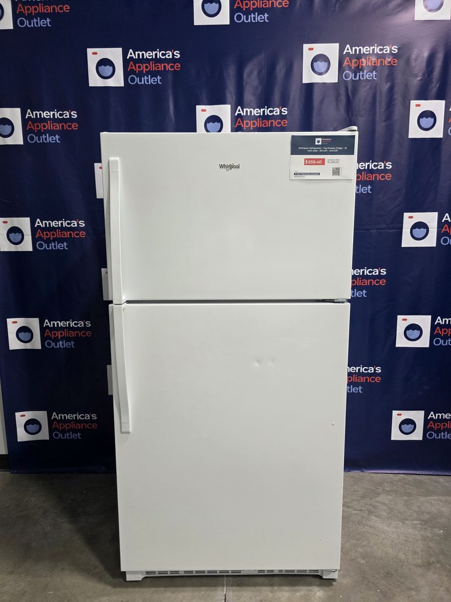 Whirlpool Refrigerator - Top Freezer Fridge - 33 inch wide - 20 CuFt - Unit E37