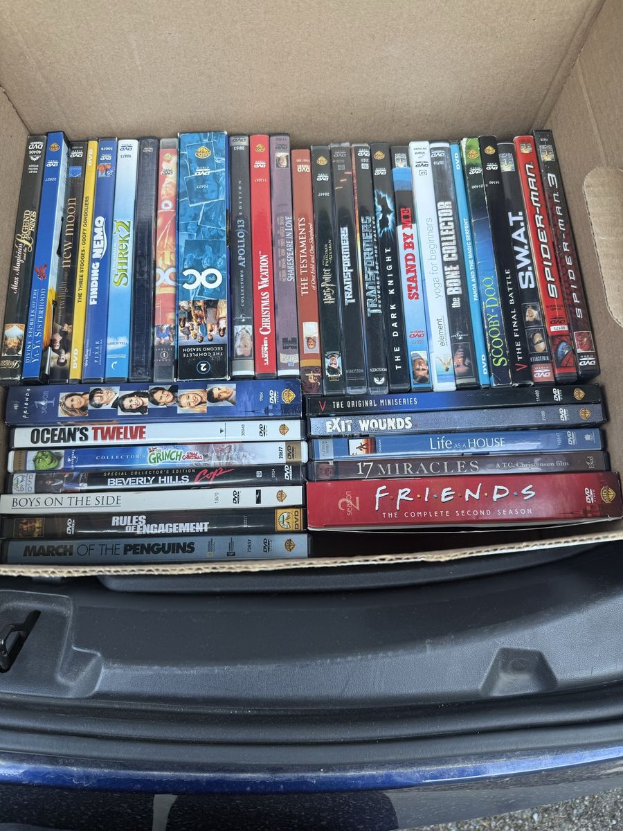 Numerous dvd’s and cd’s $50 dollars for all. 