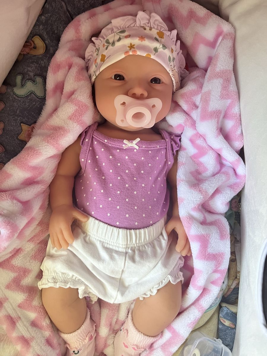 Full platinum silicone reborn girl baby