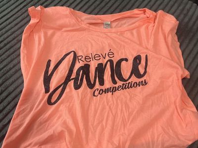 Kavio Girl Relevé Dance Competitions Pink Crop Top Shirt Large