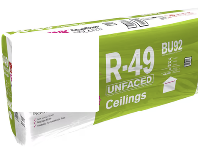 SAVE >55%! NEW R49 Fiberglass Batt Insulation - 16" W x 48" L x 14" D - 32 sq. ft./bag - Factory 2nds - Available 4/14/26