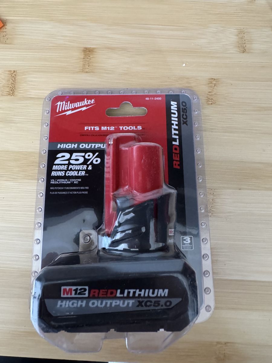 Milwaukee M12 REDLITHIUM XC5.0 High Output Battery (48-11-2450) - New & Sealed