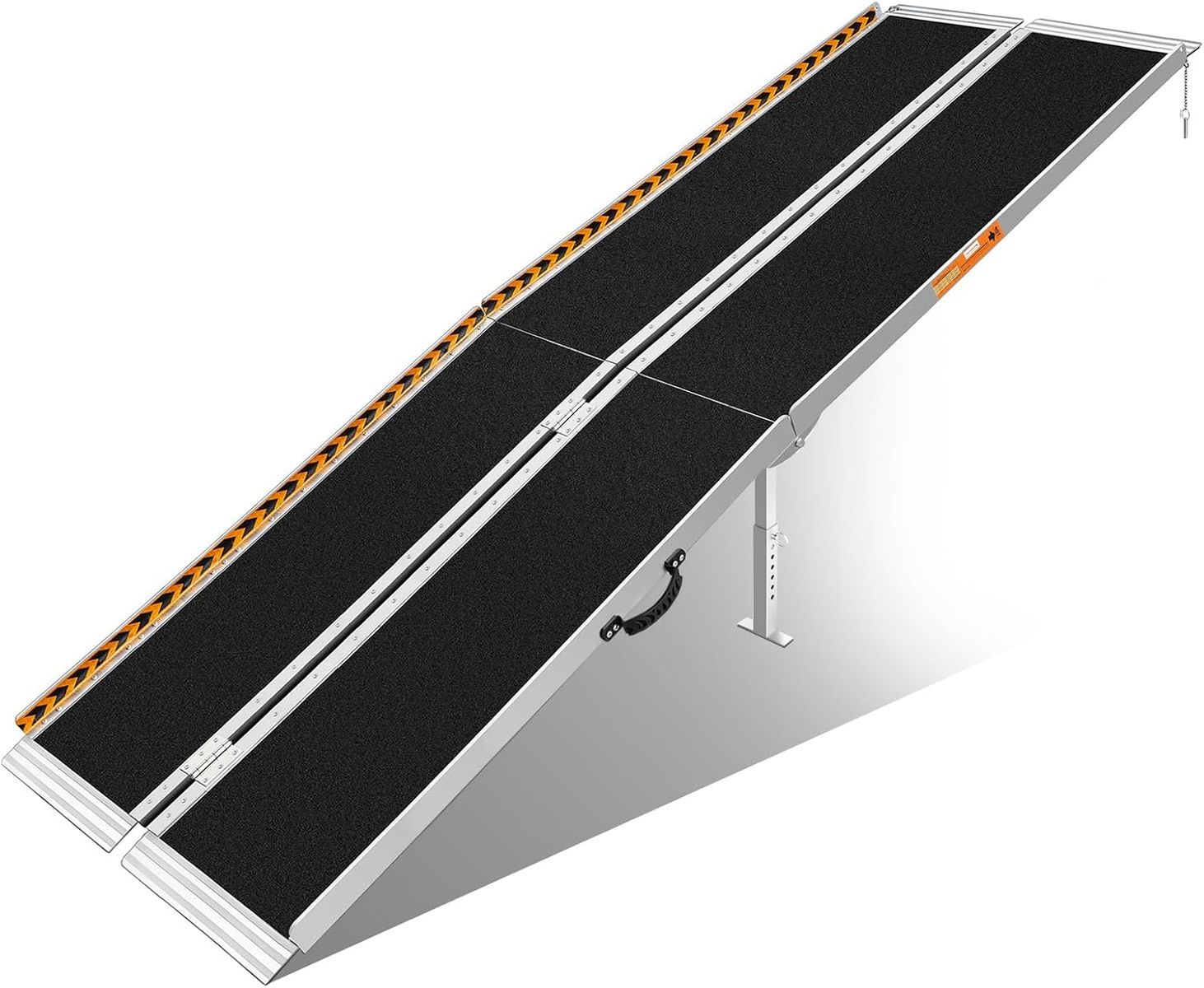 NEW 10 Feet Portable Wheelchair Ramp with Support Legs, Non-Skid Aluminum Handicap Ramps