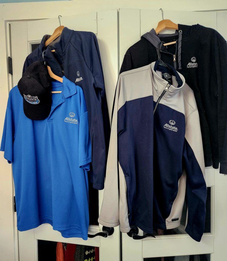 Allstate Branded Apparel Bundle - Hoodie, Jackets, Polo, and Hat - Size XL