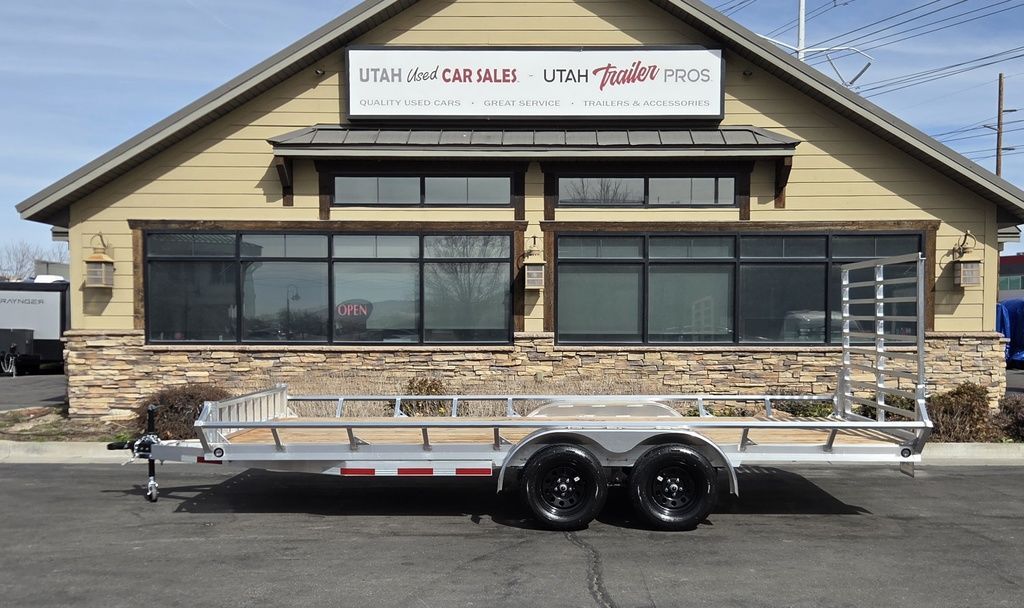 7x18 Aluminum Utility/ATV/UTV Trailer w/ Side Load Ramps Baughman 2026