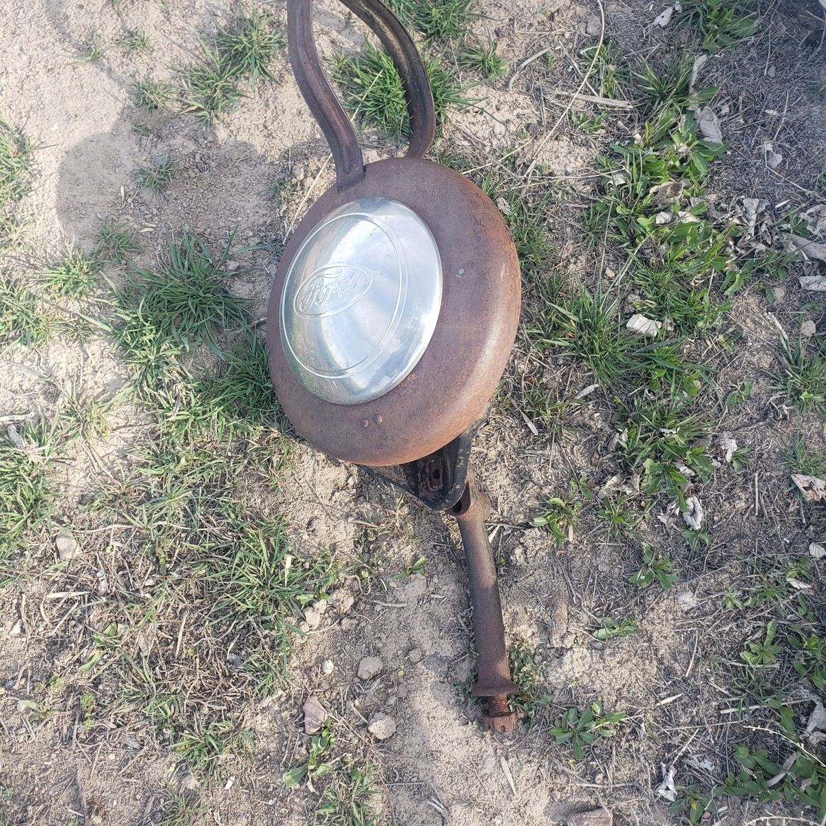 antique FORD tire carrier