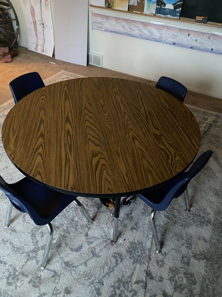 Round table and chairs