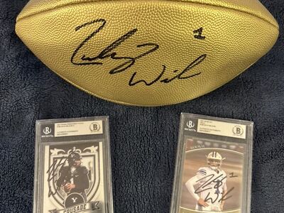 Zach Wilson GOLD Rookie NFL Football Autograph COA