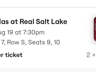 Real Salt Lake vs FC Dallas Tickets - Aug 19, 2026 (2 Tickets)