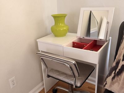 White Vanity Desk Duo
