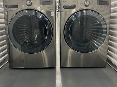 Washer and Dryer Set - LG Front Load Graphite Steel Stainless Finish