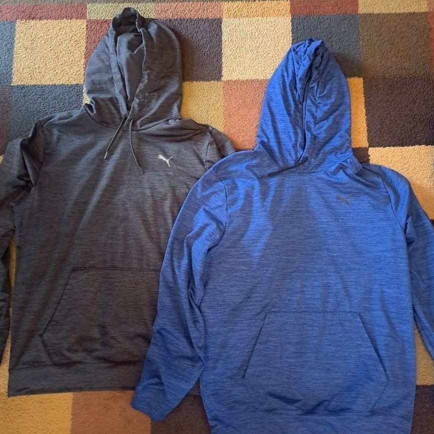 2 mens Puma brand hoodies 