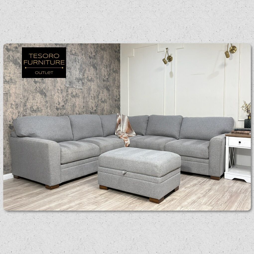 LANGDON SECTIONAL AND OTTOMAN FREE DELIVERY