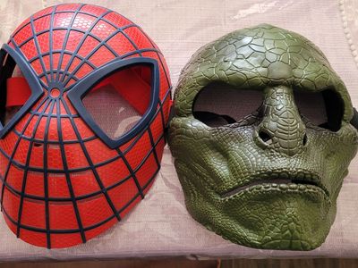 Spiderman and lizard masks