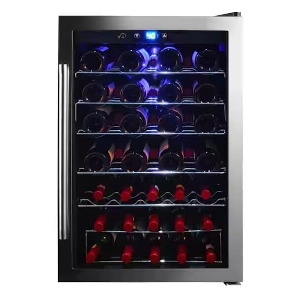 $86 LESS THAN HOME DEPOT! BRAND NEW IN BOX Hamilton Beach 43-Bottle Dual Zone Wine/Beverage Cooler/Fridge
