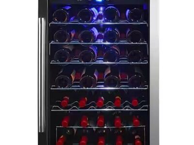 $86 LESS THAN HOME DEPOT! BRAND NEW IN BOX Hamilton Beach 43-Bottle Dual Zone Wine/Beverage Cooler/Fridge