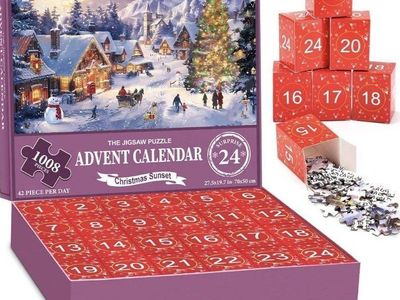 New Christmas Advent Calendar 1008 Piece Jigsaw Puzzle 24 Day Countdown