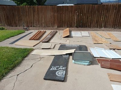 Scrap wood, shelving all types