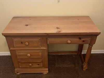 Solid Wood Student Desk with Multiple Storage Drawers