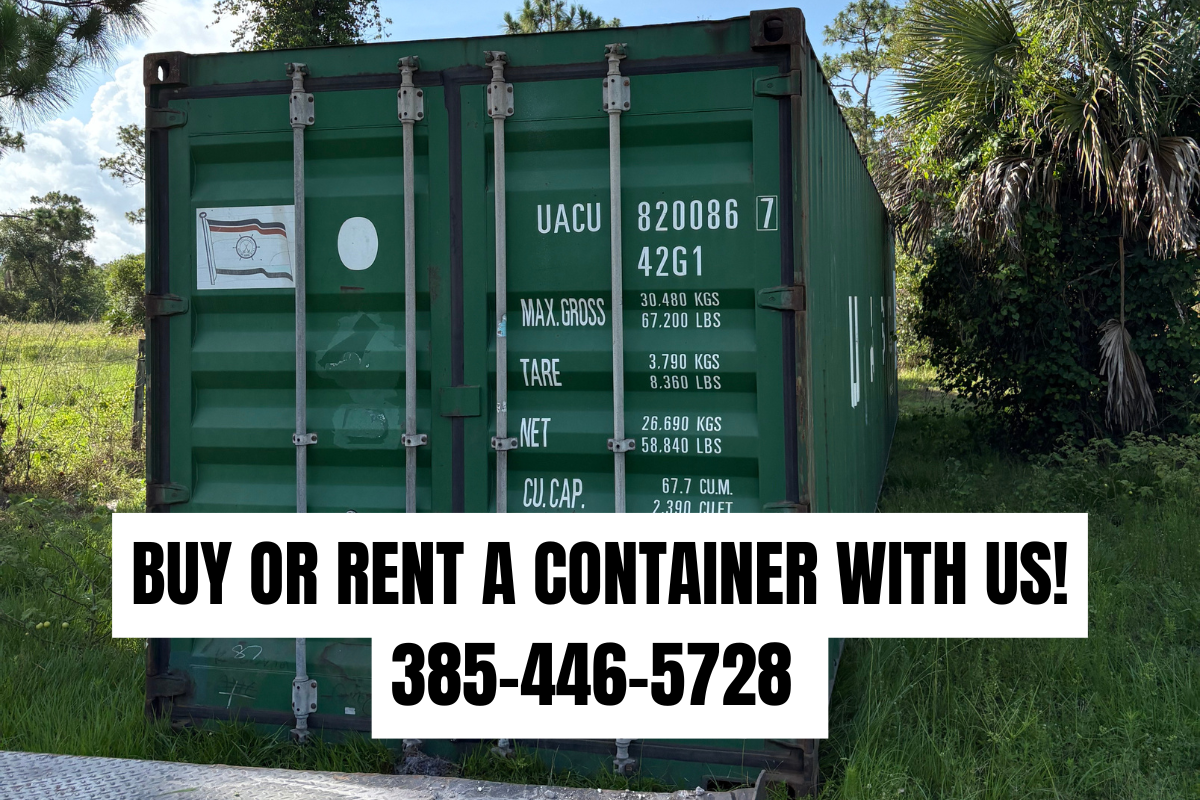 20ft Shipping Container New One Trip – UT State – For Sale