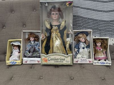 Limited Edition Fine Porcelain Dolls - Catherine Medici, Isabella, and more