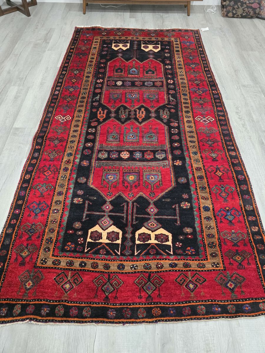 Persian Tribal Wool Rug, Handknotted in Iran