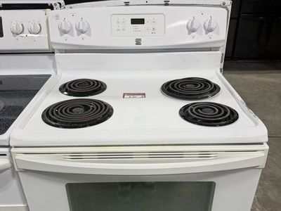Kenmore White Electric Range Stove Oven with Coil Burners - Used, Great Condition