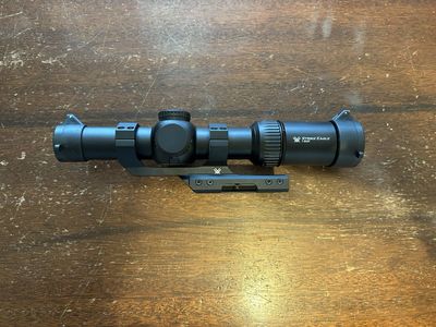 Vortex Strike Eagle 1-8x24 Riflescope with Cantilever Mount and Flip Caps
