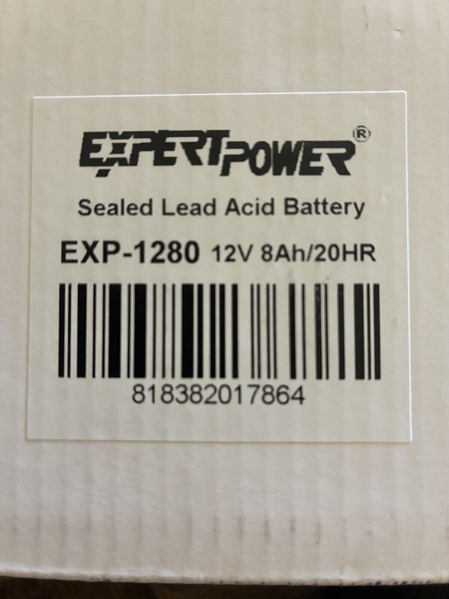 Battery 12v 8ah/20hr