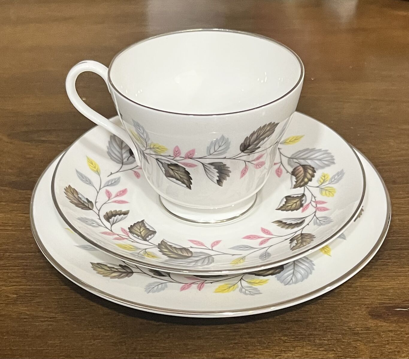Shelley FERNDOWN Bone China 3 Pc Cup, Saucer, Plate