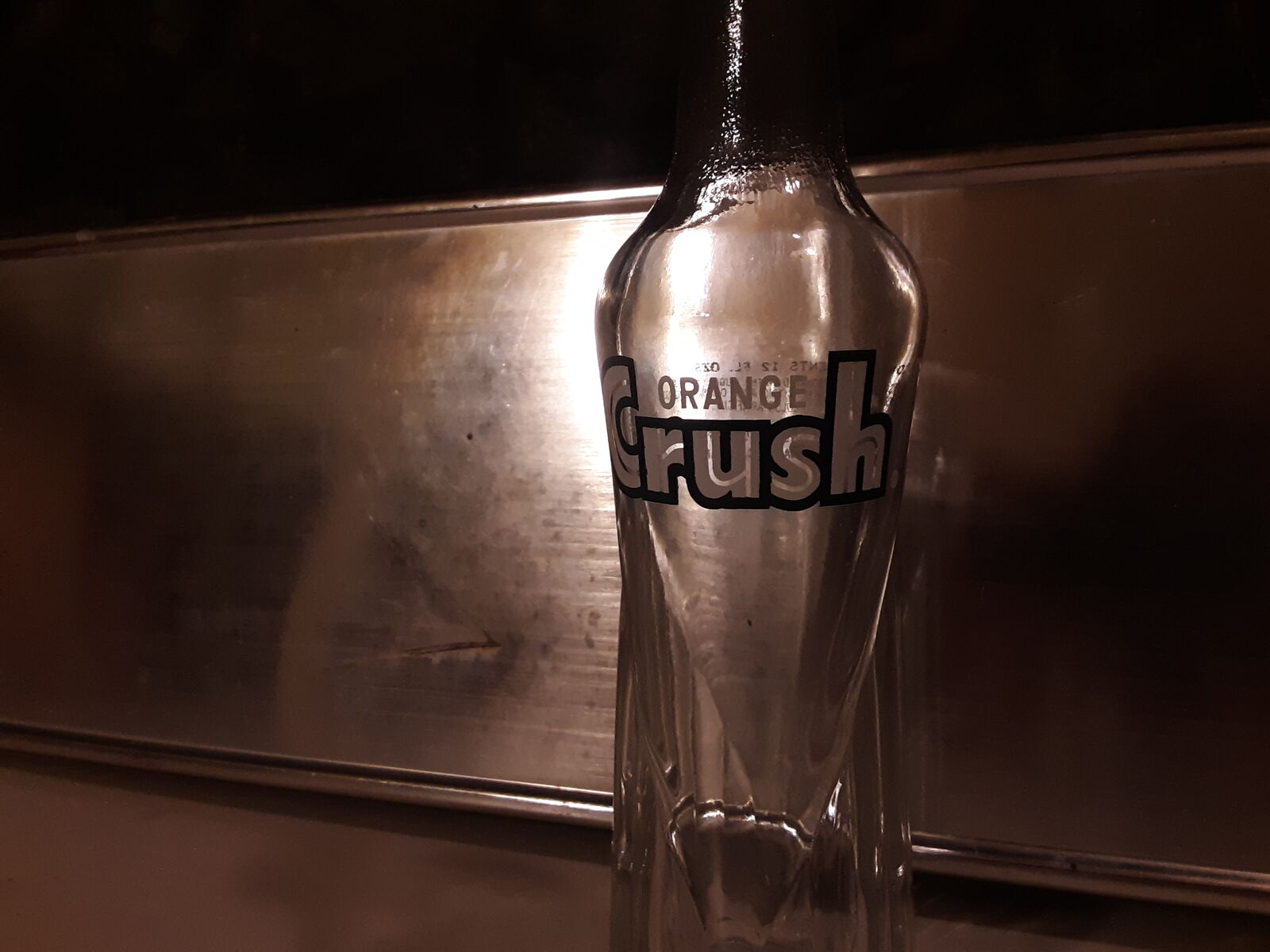 Vintage Orange Crush Soda Pop Bottle 1960 Glass Art