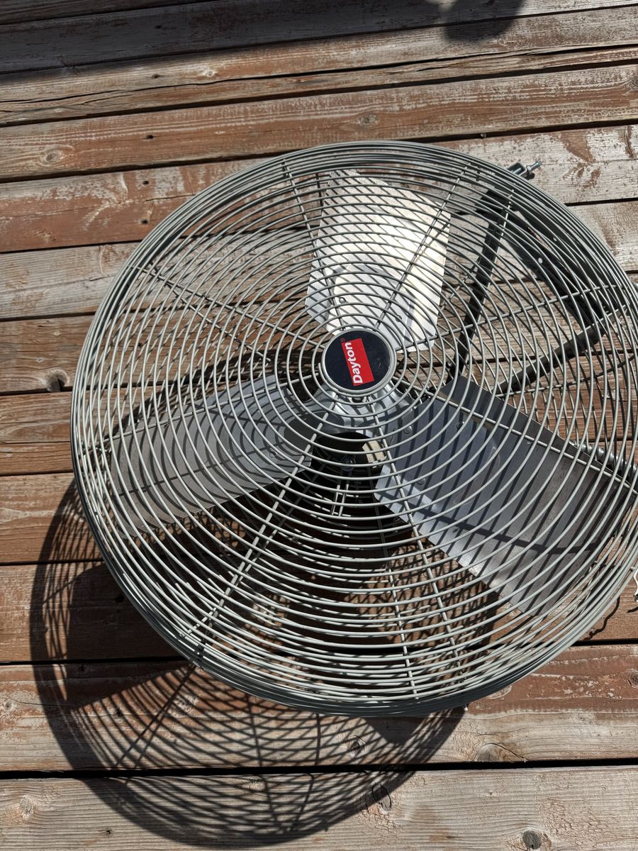Shop 28” fan 110V industrial grade.
