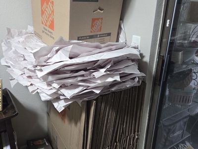 Moving boxes (home depot) & packing paper